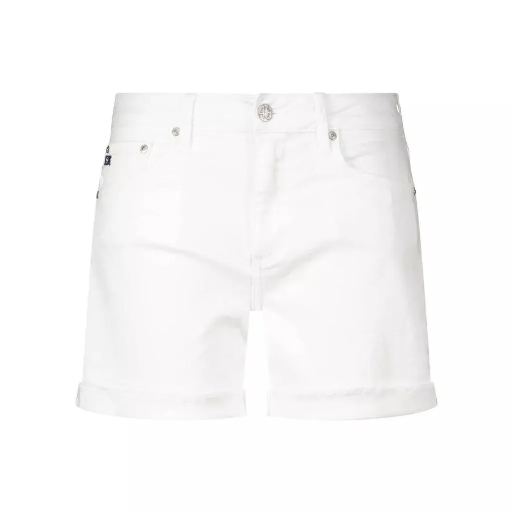   Adriano Goldschmied  EX BOYFRIEND SHORTS MIT OFFENEM SAUM Weiß