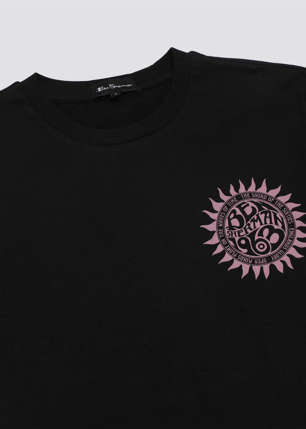 Ben Sherman Festival Poster T-Shirt Schwarz