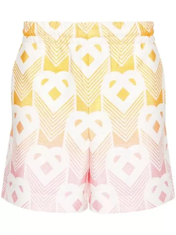   Casablanca  Monogram Gradient Shorts Multicolor