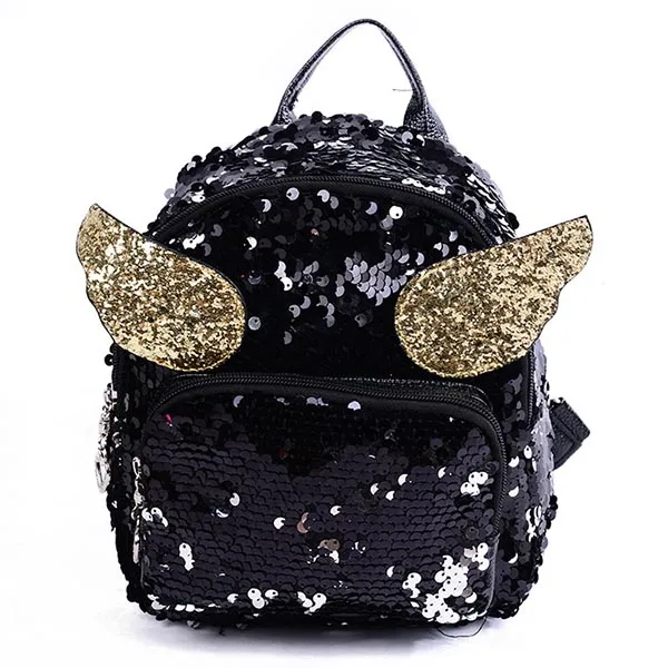 Chic Style Contrast Color Wings Sequin Backpack