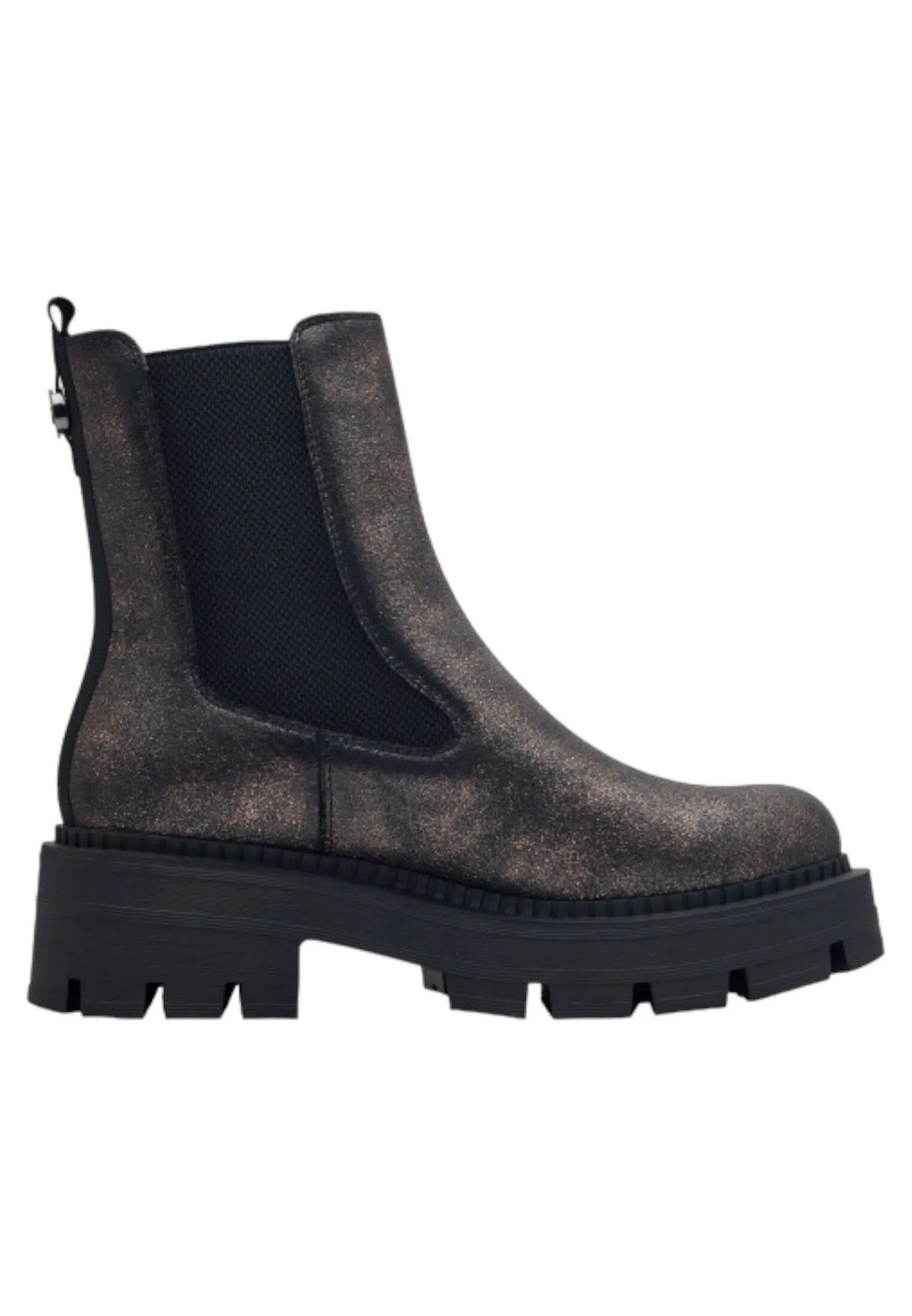 Damen Sportliche Stiefelette 1-25485-43 Silberfarben 900 bronce Textil mit TOUCH-IT