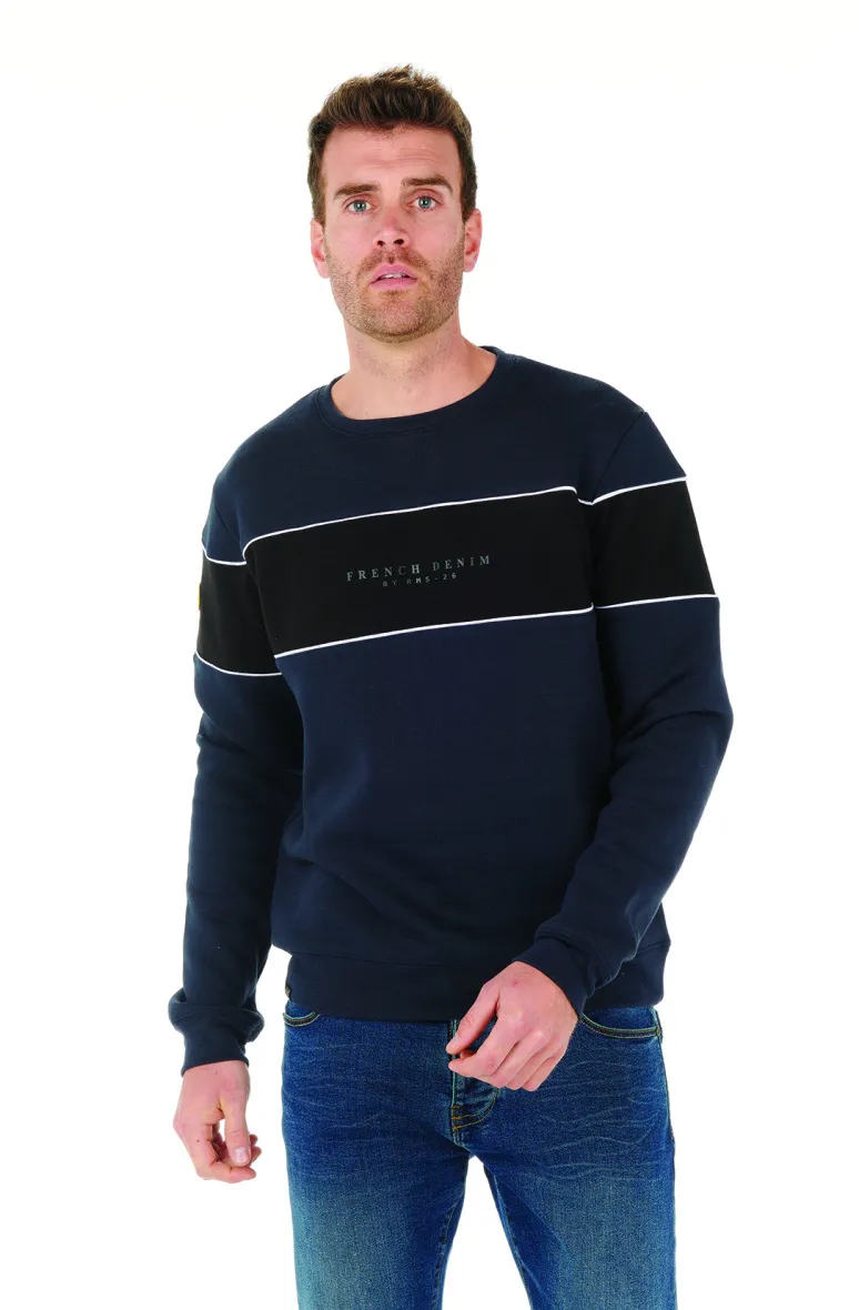 DRC Zweifarbiges Streifen-Sweatshirt