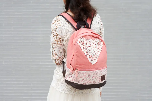 Fashion  Backpack with Crochet
