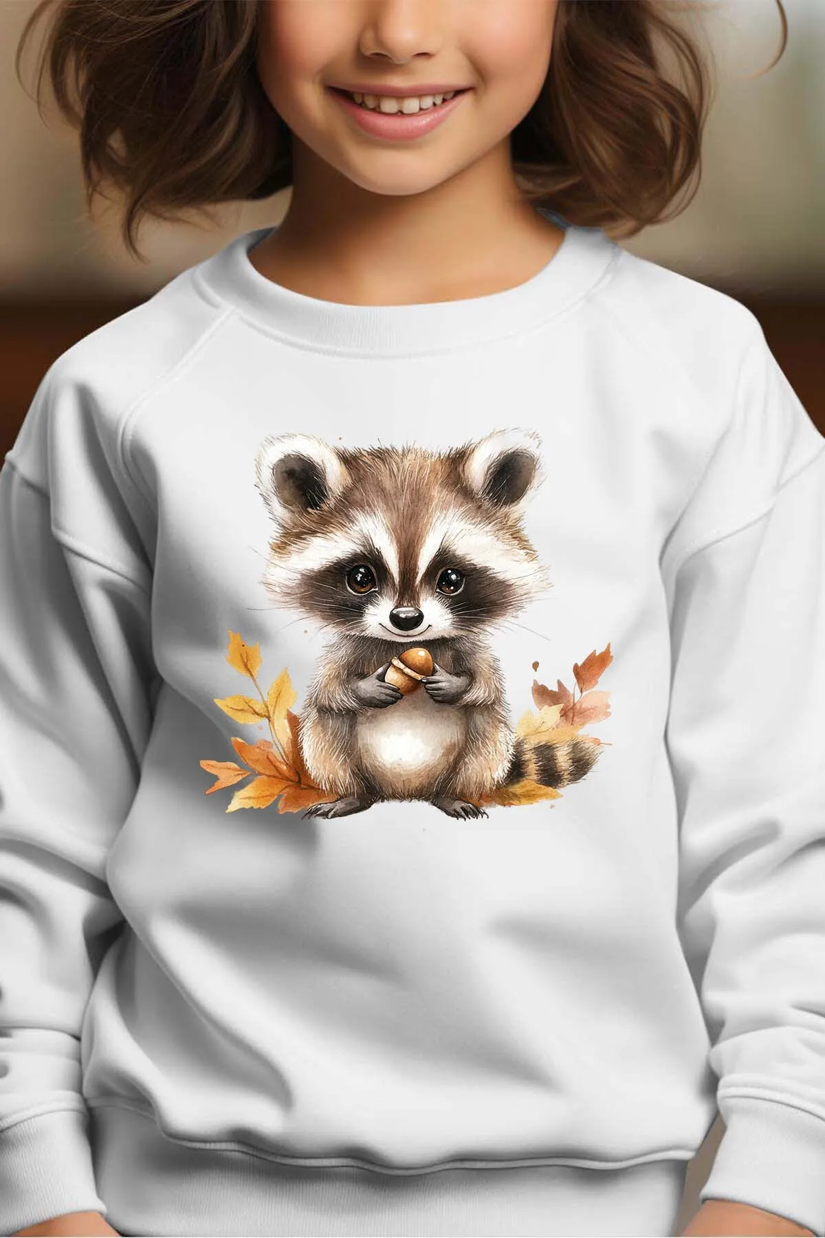 Herbstliches Hiboux - Rundhals-Sweatshirt für Mädchen