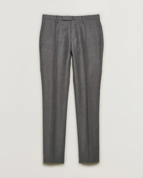 Incotex Slim Fit Super 120s Flannel Trousers Grey Melange