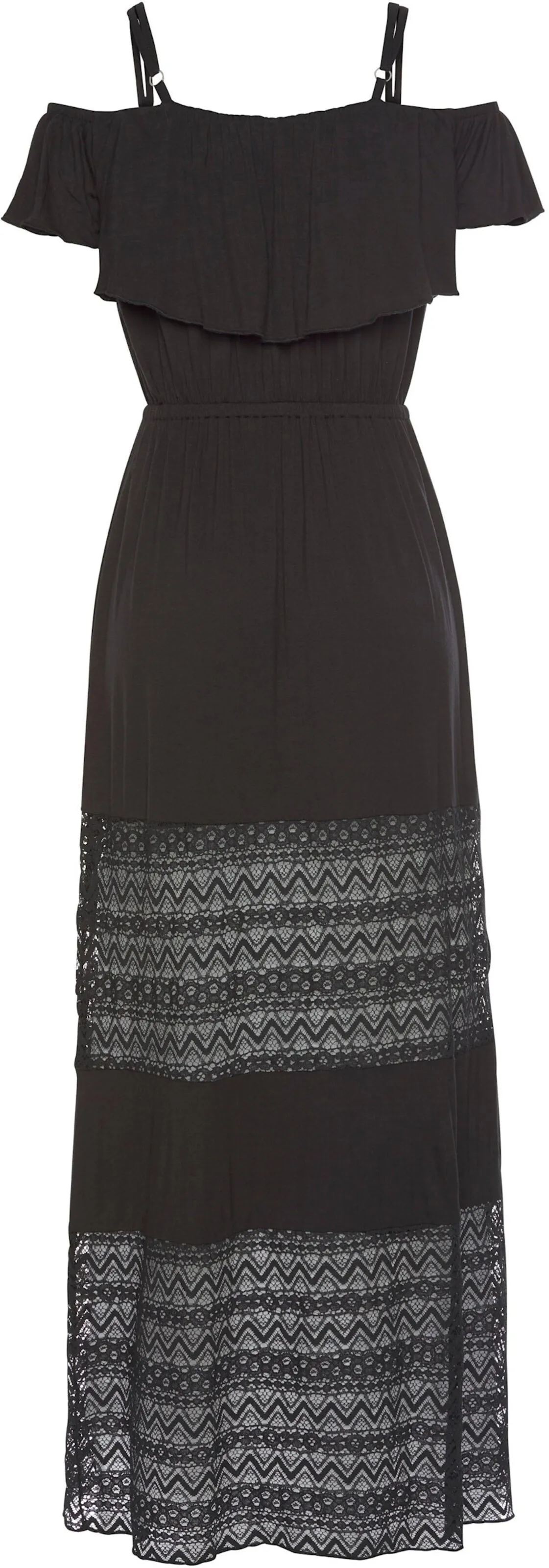 LASCANA Maxikleid in schwarz