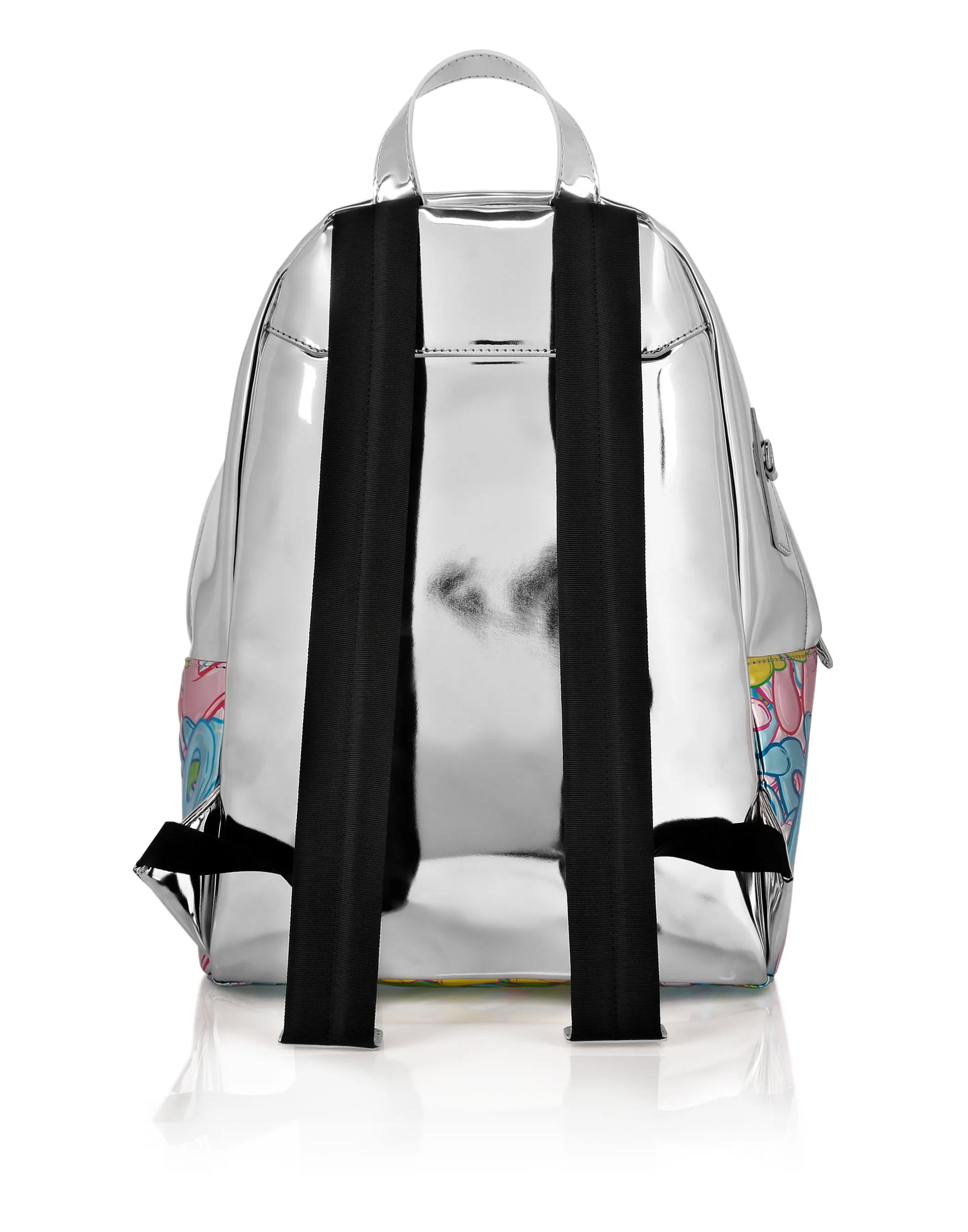 Mirror Leather Backpack Bombing Graffiti