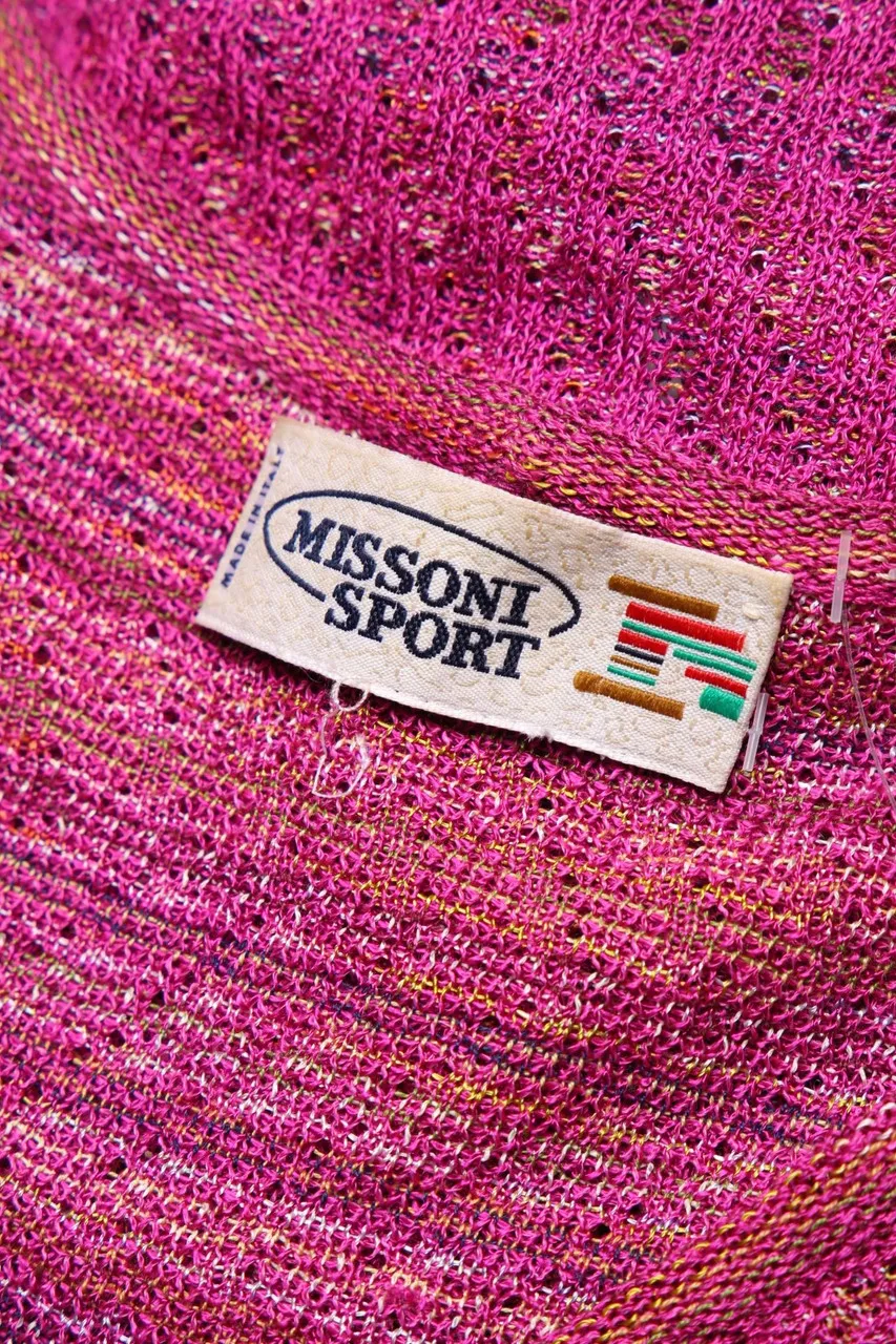 MISSONI SPORT - Vintage-Cardigan mit Logo-Kn\u00f6pfen - M