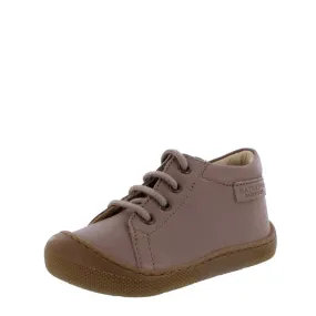 Naturino Halbschuhe Amur barefoot taupe grau Leder Schnürung
