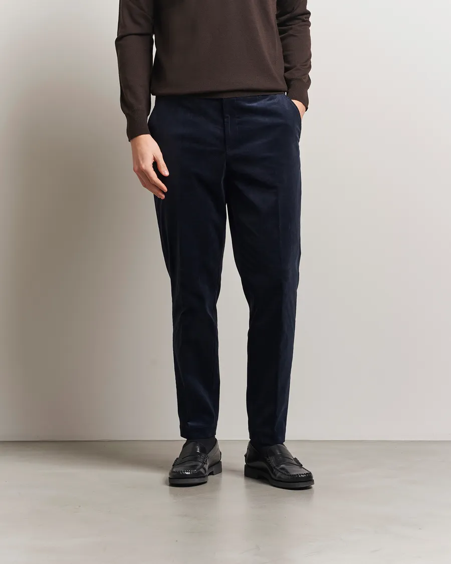 Perin Spring Cord Trousers Dark Blue