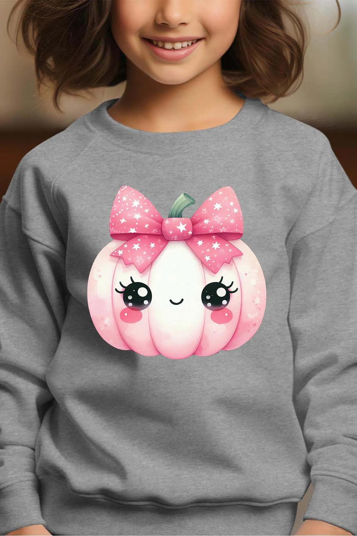 Pink Pumpkin - Rundhals-Sweatshirt für Mädchen