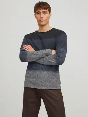 Pullover "Hill" in Grau/ Blau