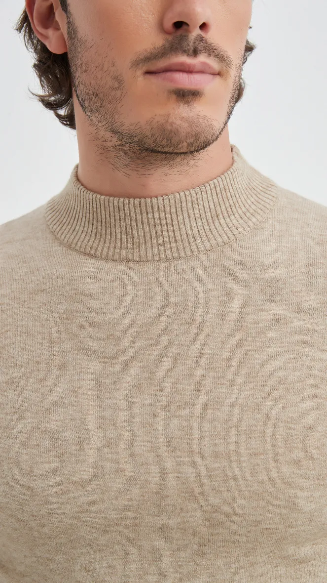 Rollkragenpullover grau mit „Cashmere-Touch“.