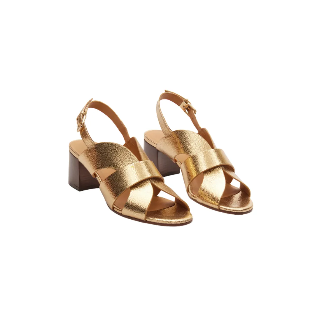 Sandals n ° 551 golden cracked - Rivecour