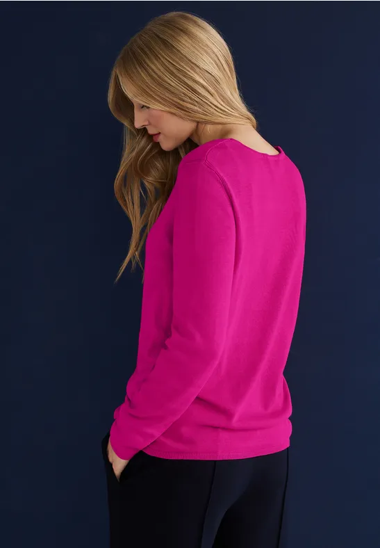 Street One Basic Pullover mit V-Neck 