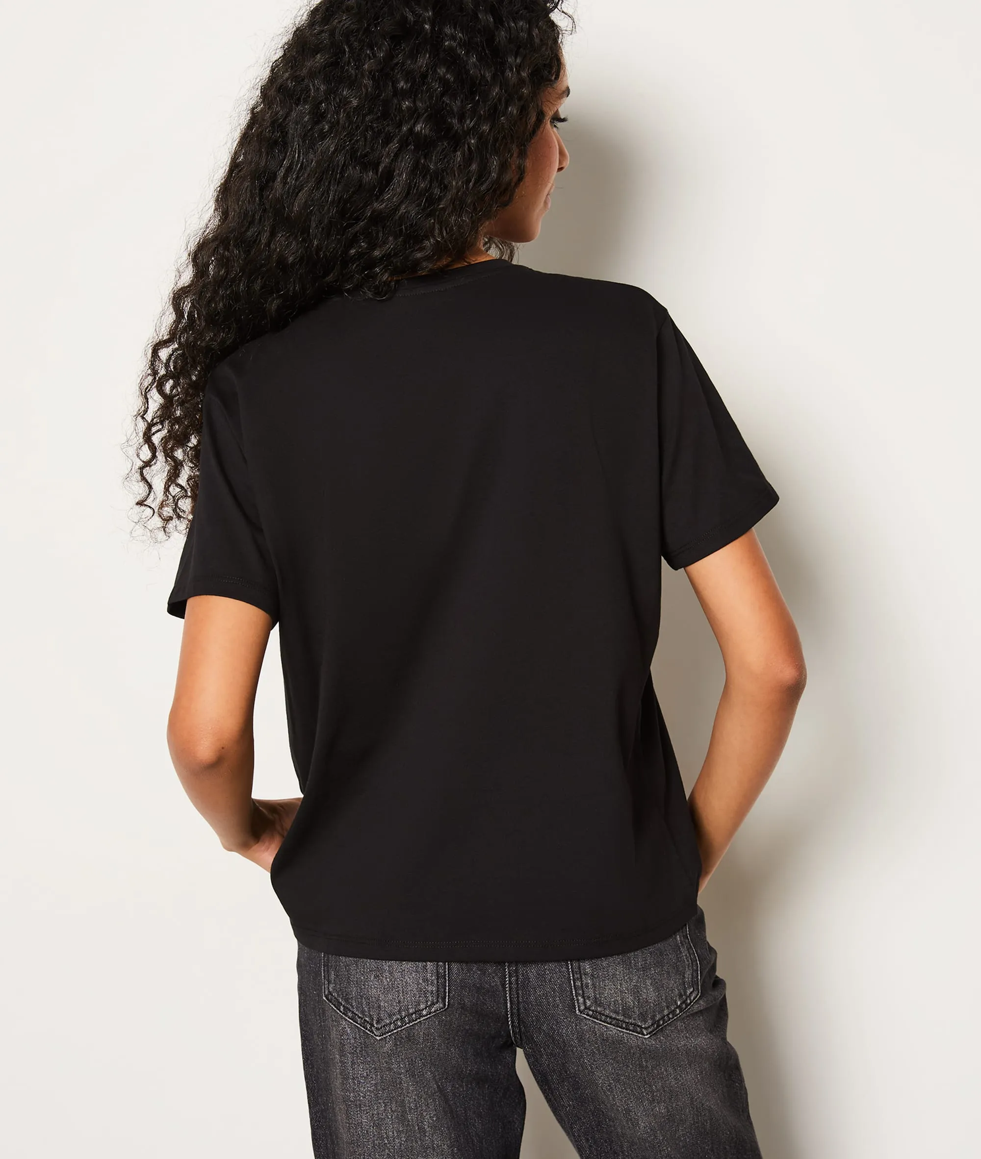 T-shirt avec cœur en strass COTON