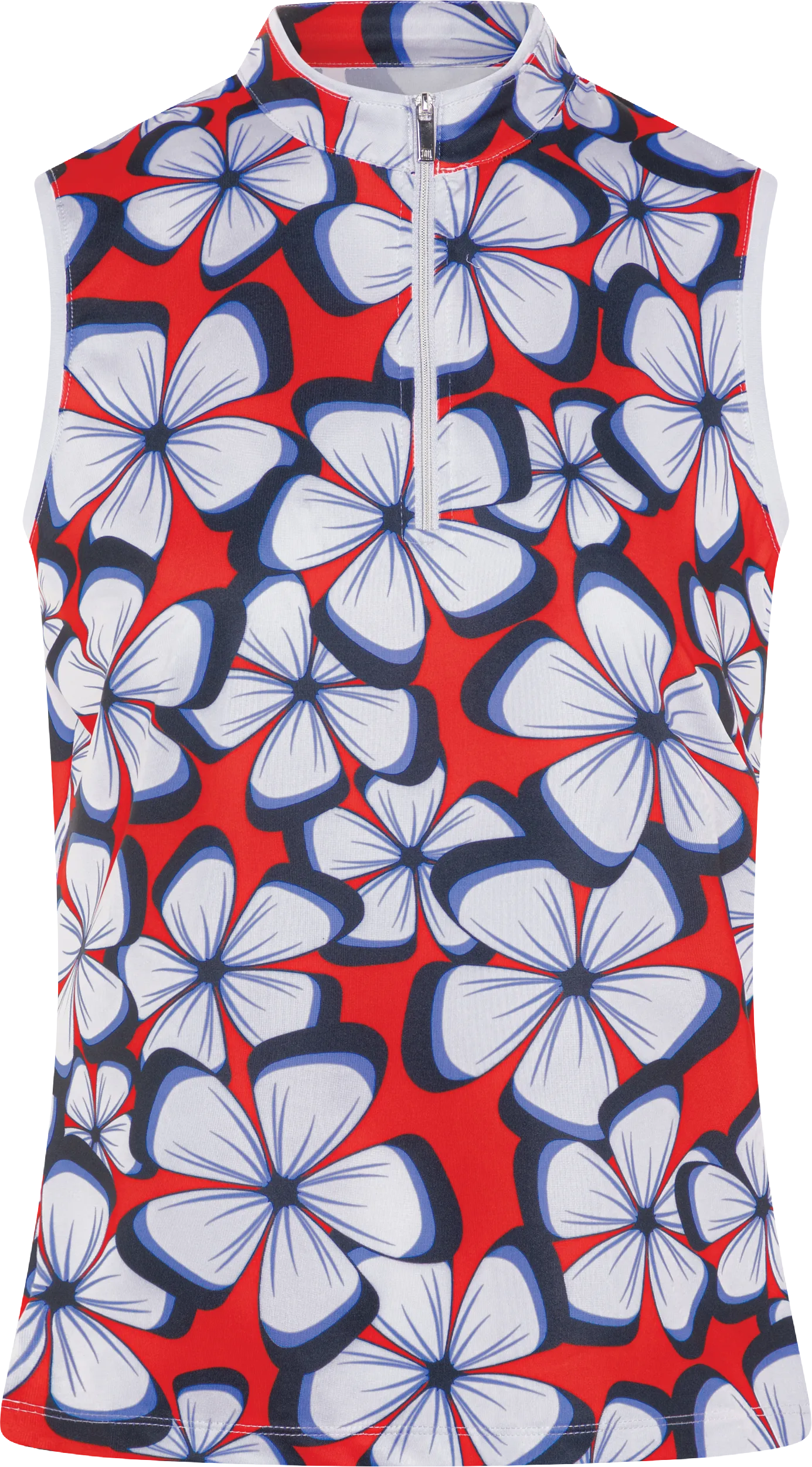 Tail Oaklen SL Polo, rot/gemustert