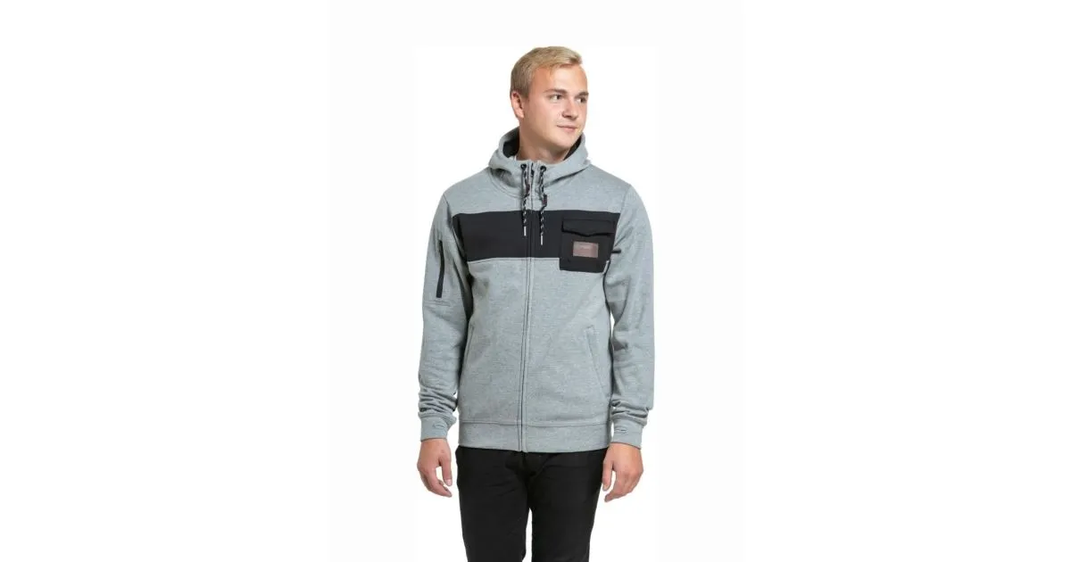 Technisches Herren-Sweatshirt Meatfly Josh, Grey Heather M