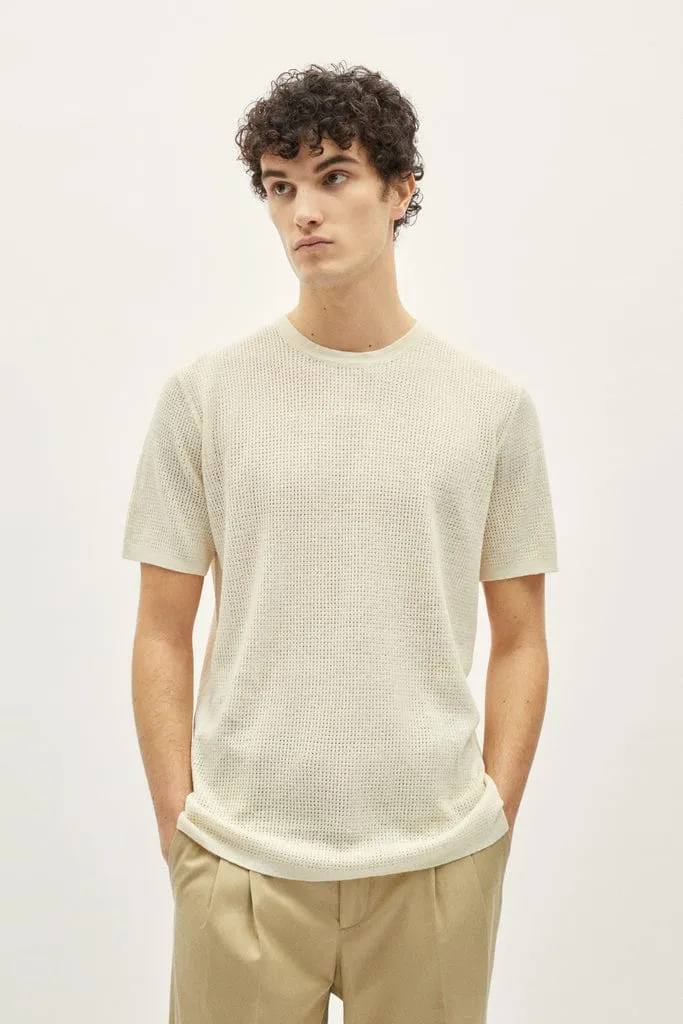 The Linen Cotton Crochet T-Shirt