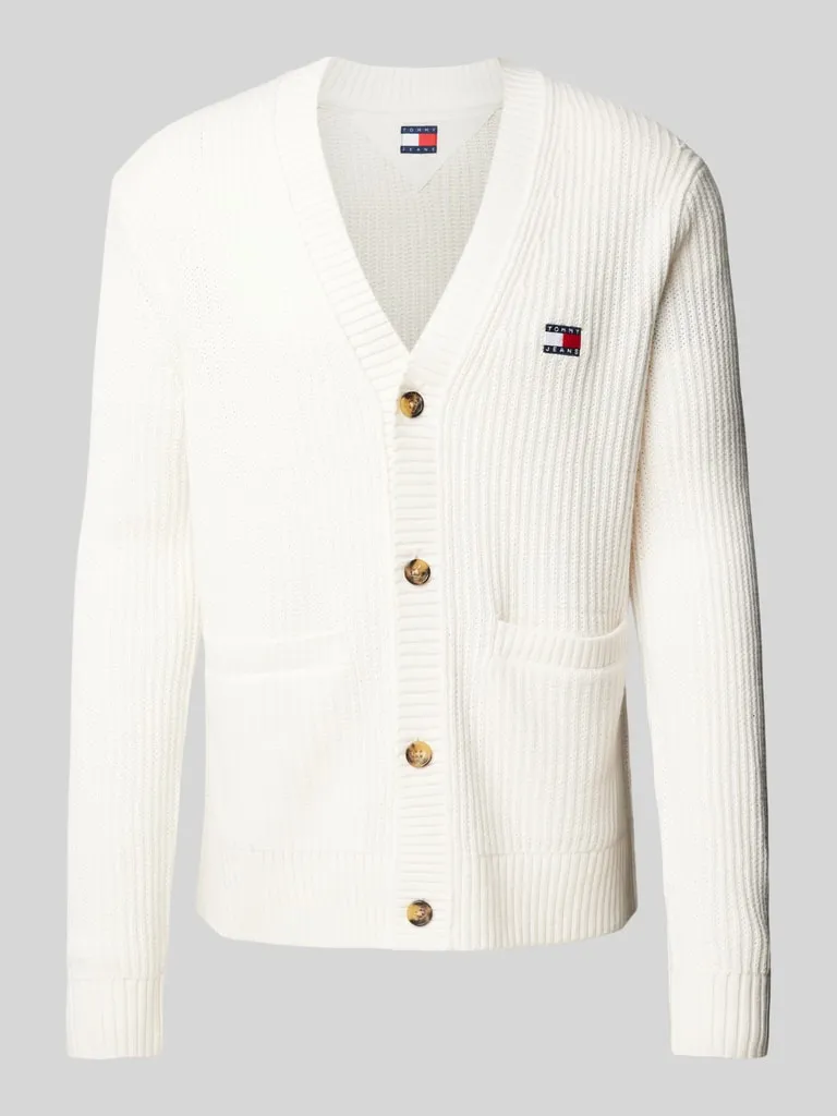 Tommy Jeans Cardigan mit Label-Badge (offwhite) online kaufen