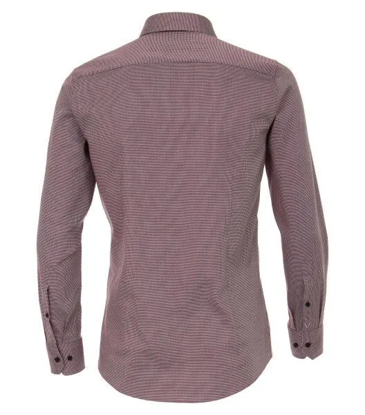 Venti Herren Struktur Hemd unifarben extra Langer Arm 72cm Modern Fit