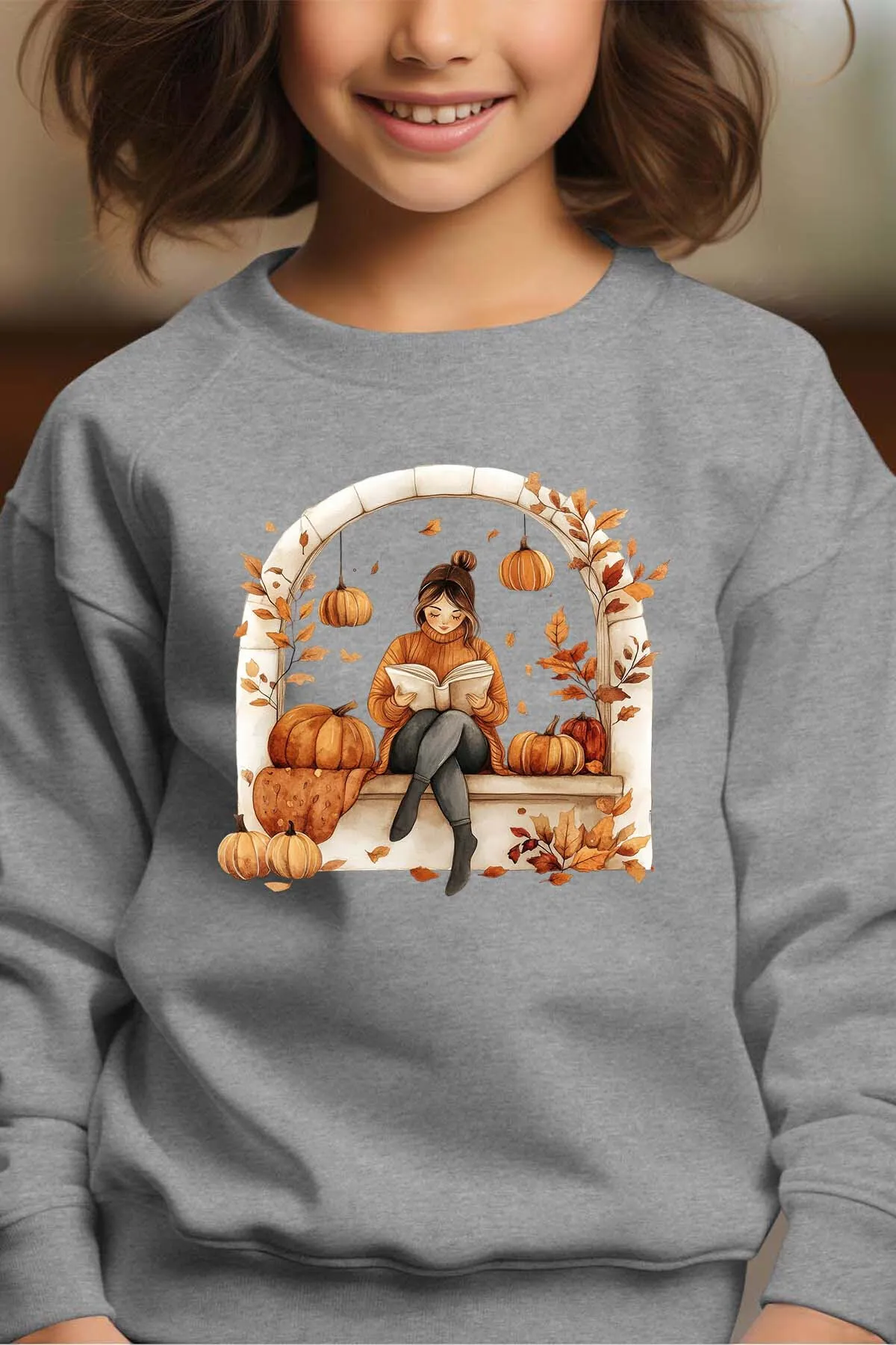 Vorlesungsherbst - Rundhals-Sweatshirt für Mädchen